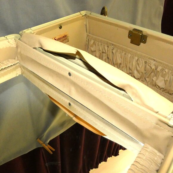 Vintage Samsonite Tan Marble Hard Side Train Case Style 4512 - Picture 11 of 11